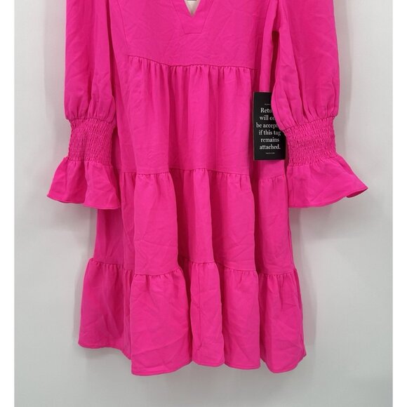 NEW POMANDER PLACE TUCKERNUCK kenzo dress electric pink mini casual SMALL - Picture 3 of 8